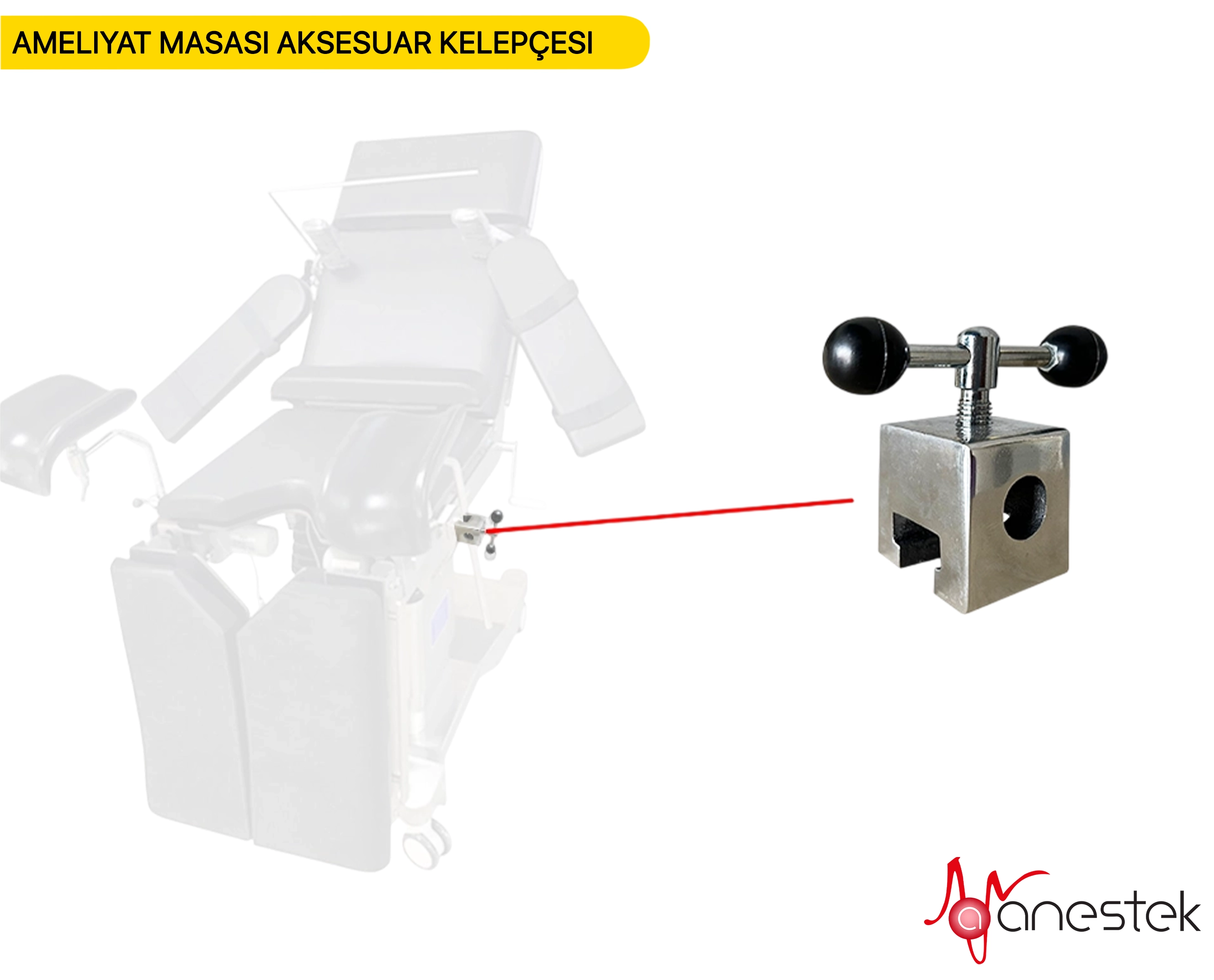 ameliyat masası destek kelepçesi, ameliyat masası kelepçesi, cerrahi masa kelepçesi, ameliyathane masa aksesuarı, medikal kelepçe, paslanmaz ameliyat masası kelepçesi, cerrahi ekipman kelepçesi, ameliyathane aksesuarları, tıbbi masa kelepçesi, ameliyat masası sabitleme aparatı, cerrahi masa aksesuarı, hastane ekipmanları, medikal aparat, ameliyat masası ekipmanları, uzun ömürlü cerrahi kelepçe