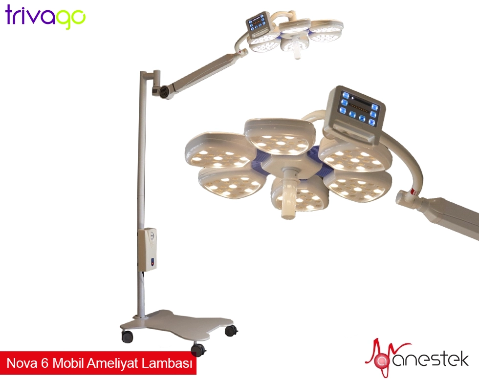 mobil ameliyat lambası, seyyar ameliyat lambası, led ameliyat lambası, seyyar led ameliyat lambası, ameliyathane lambası